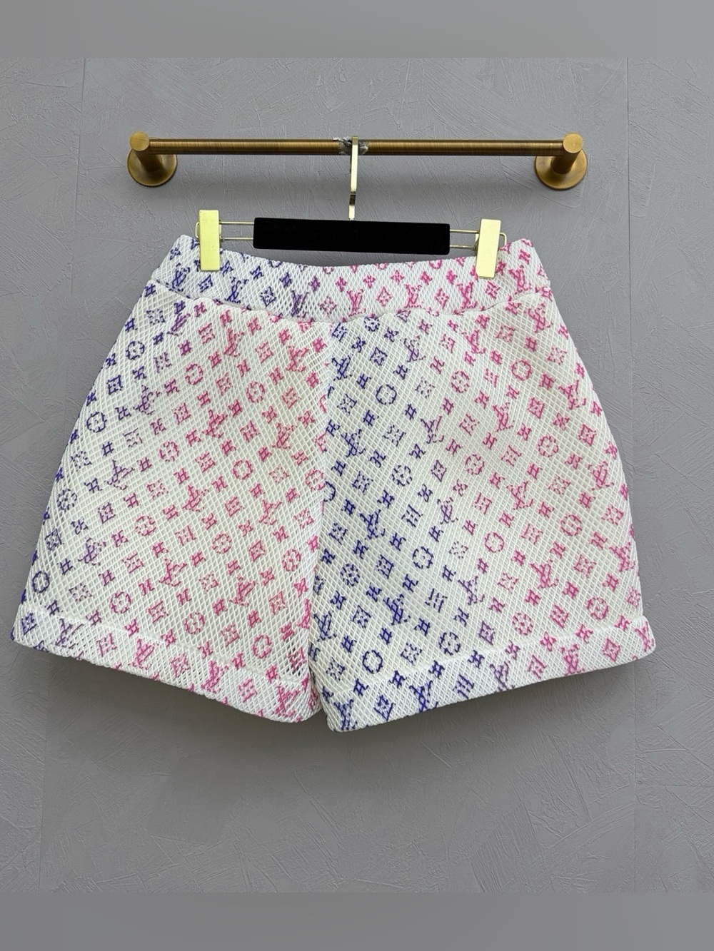Louis Vuitton Pastel Monogram High-Waist Shorts - Picture 3 of 11